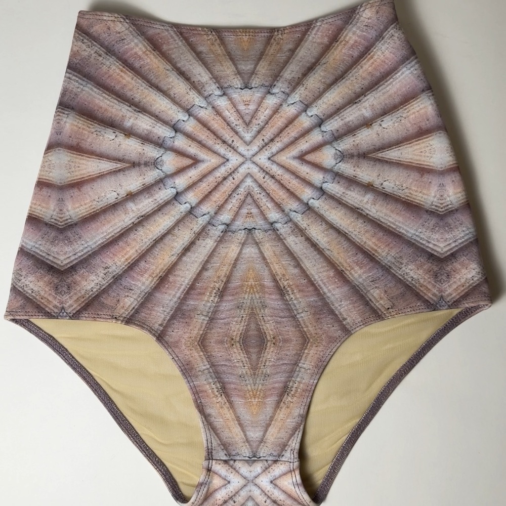 3 Geometric High-Waisted Swim Bottom